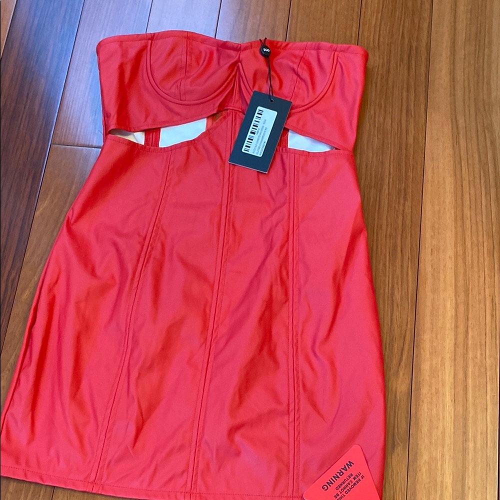 NWT Red Strapless Dress - Picture 4 of 4